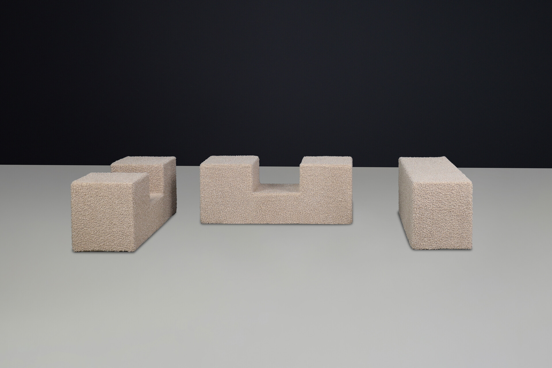 Mid century modern Teddy Upholstery Modular Tables 