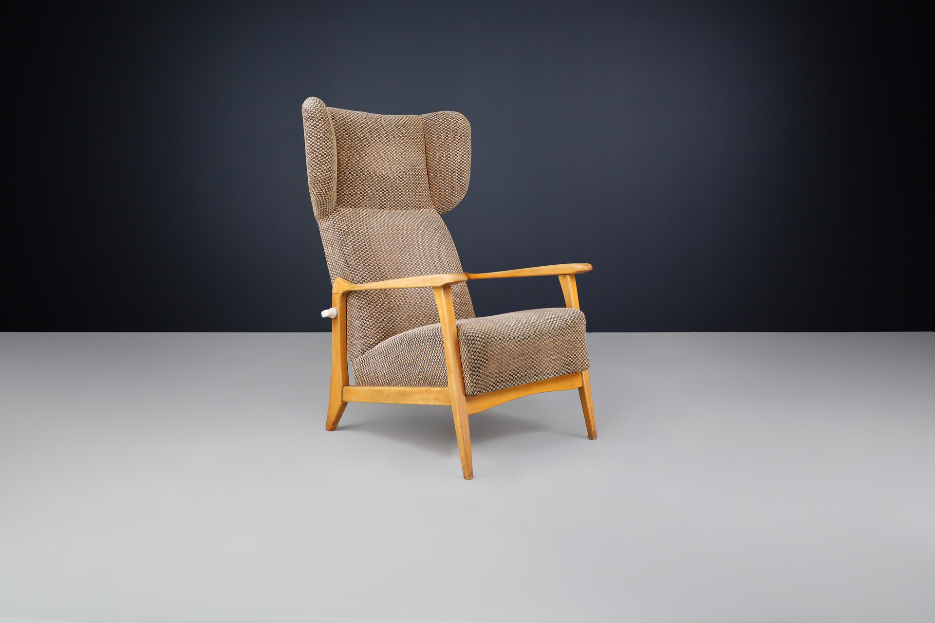 Mid century modern Wingback Lounge Chair by Krásná jizba, Praha 1960s Mid-20th century