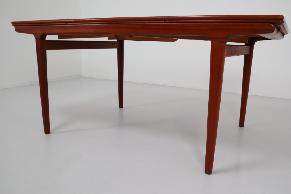 Midcentury Teak Dining Table With Extensions By Niels Moller Denmark 1950s Dining Room Items By Category European Antiques Decorative