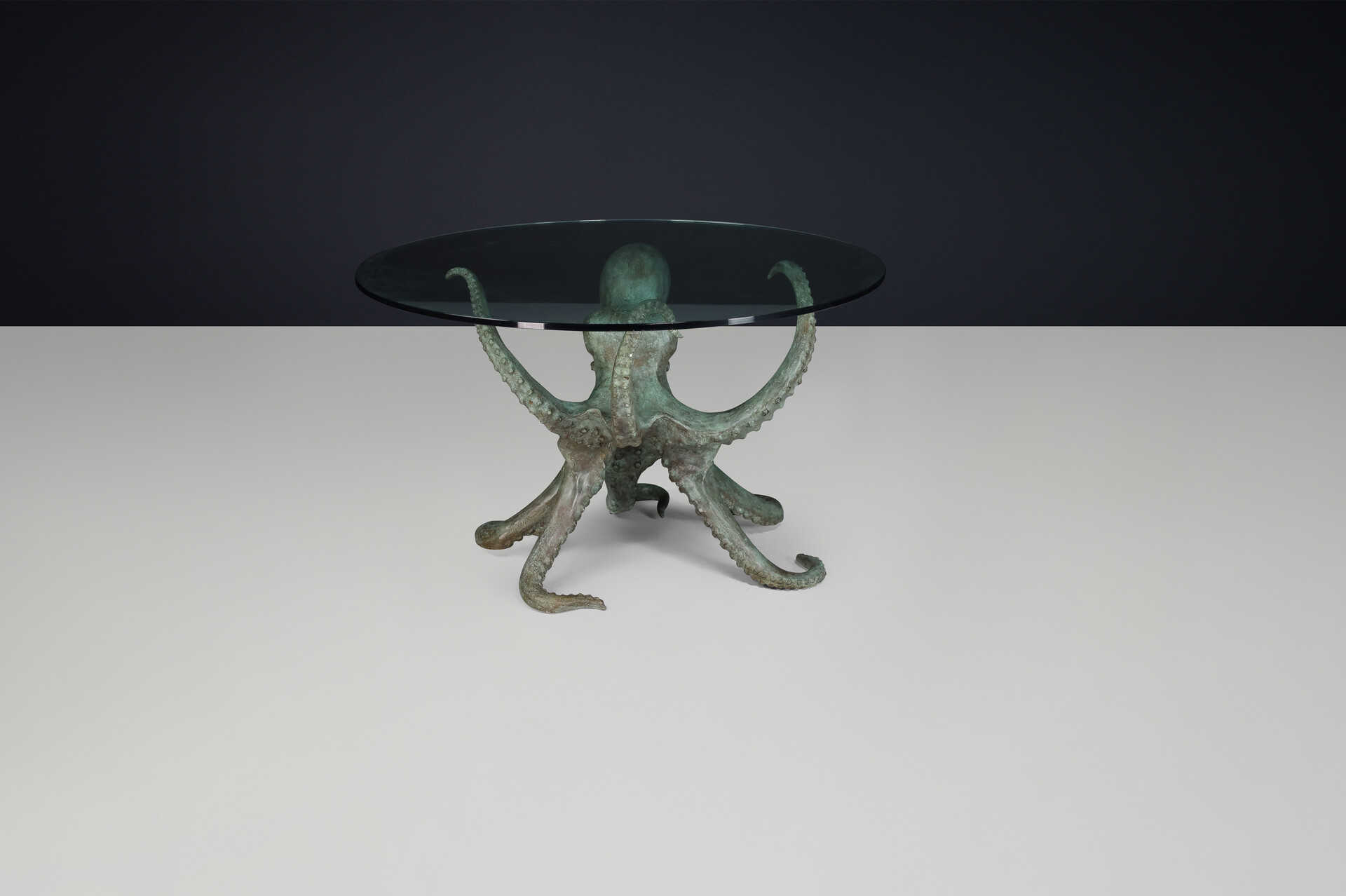 Modern Sculptural Octopus Bronze Center or Dining Table ,Italy 1980s Late-20th century