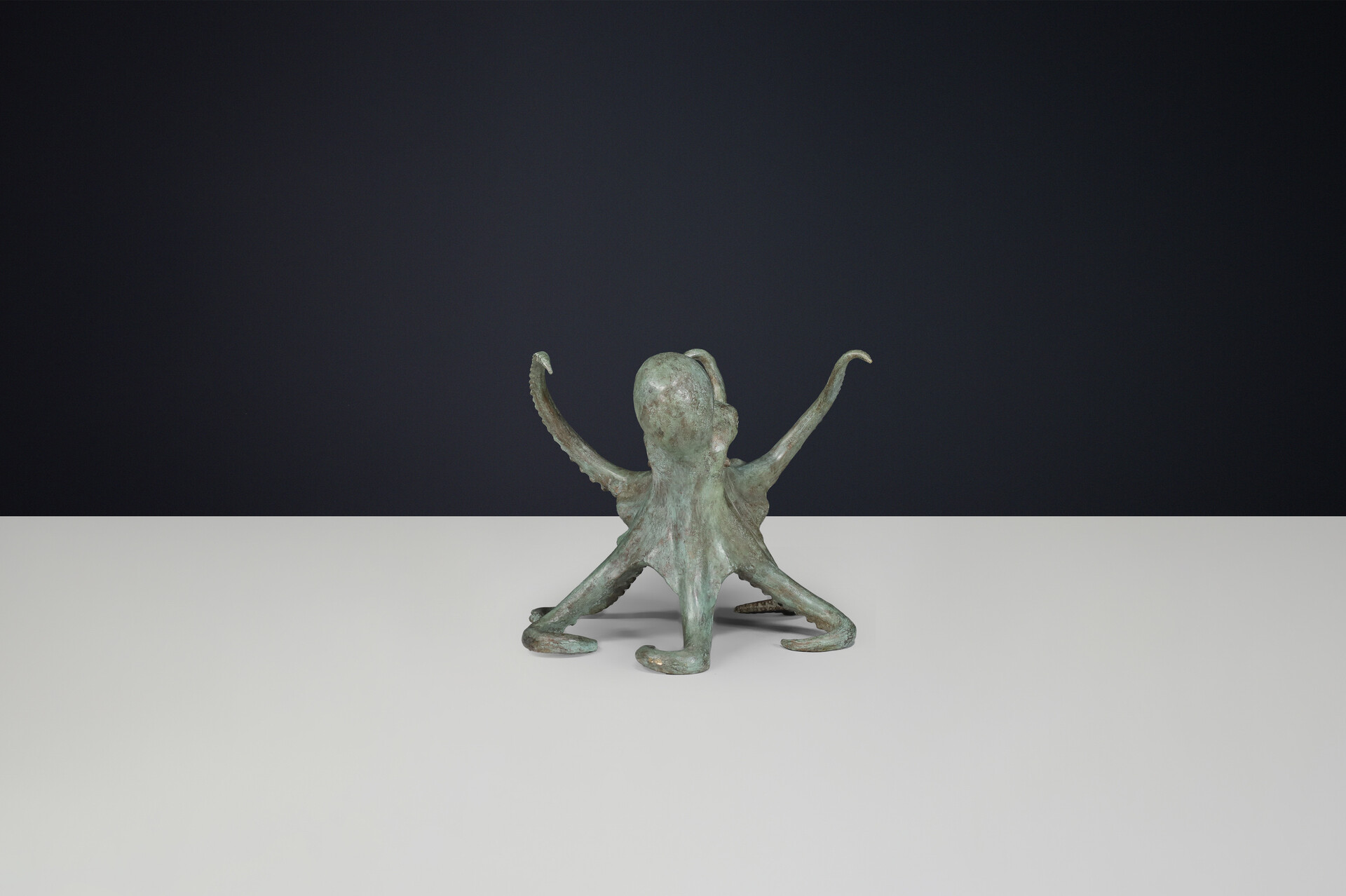 Modern Sculptural Octopus Bronze Center or Dining Table ,Italy 1980s Late-20th century