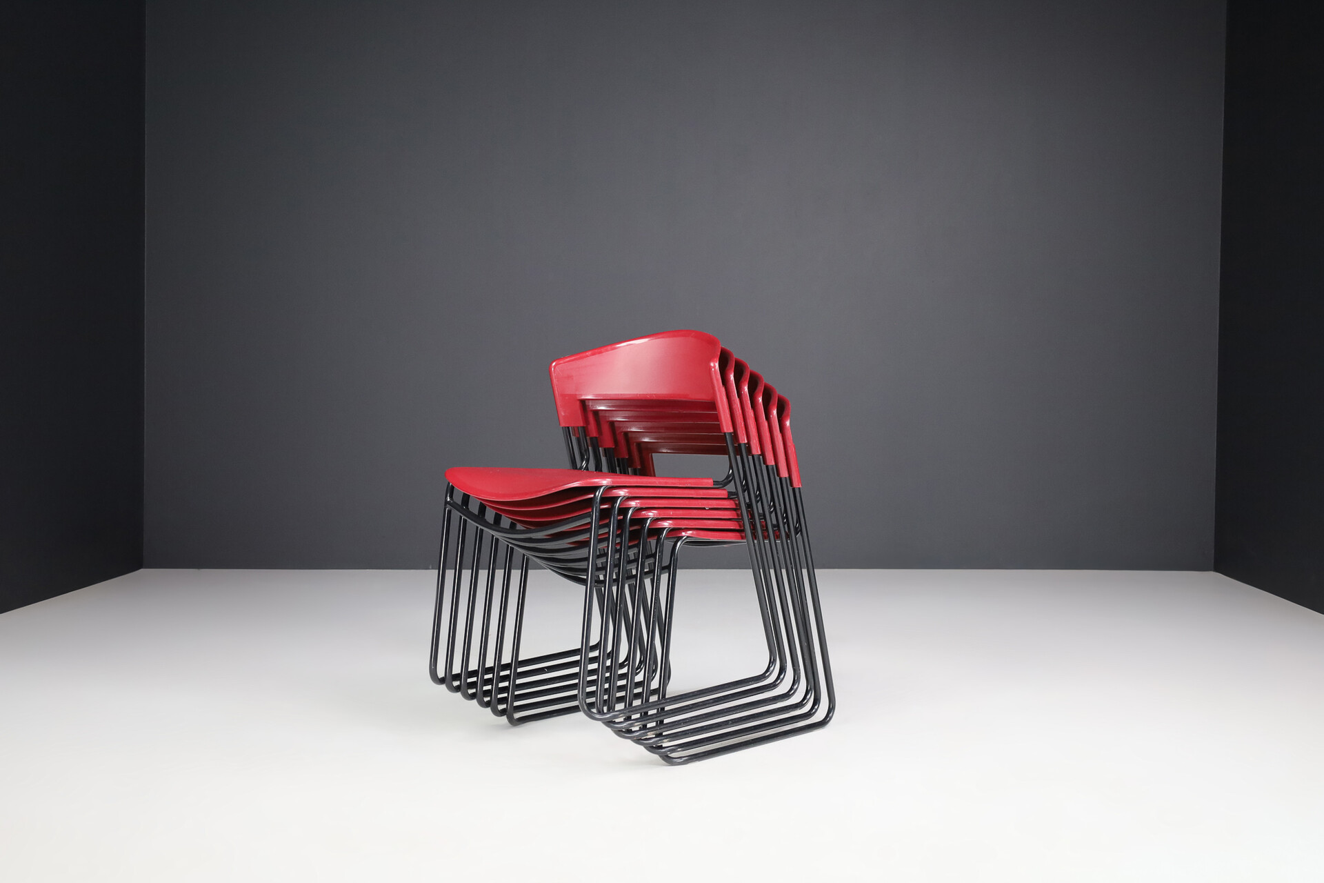 Modern Stackable Paolo Favaretto & Airborne Assisa Chairs ,Italy 1980s Late-20th century