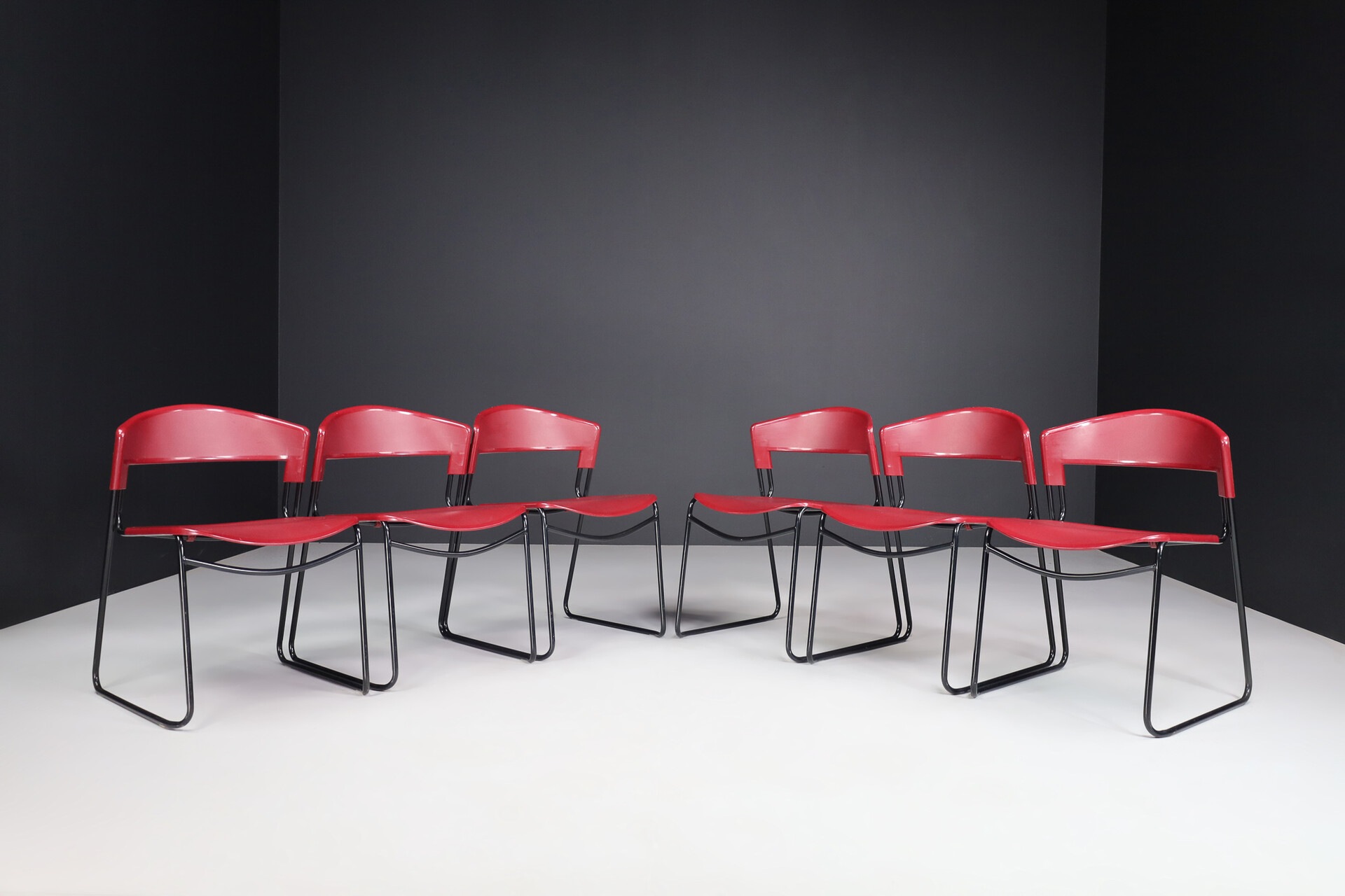 Modern Stackable Paolo Favaretto & Airborne Assisa Chairs ,Italy 1980s Late-20th century