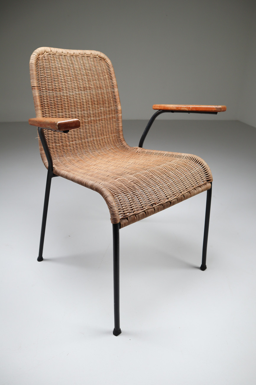 woven metal chair