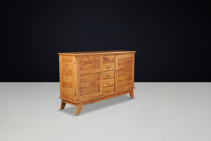 René Gabriel blond Oak Sideboard, France, 1940s Mid-20th century