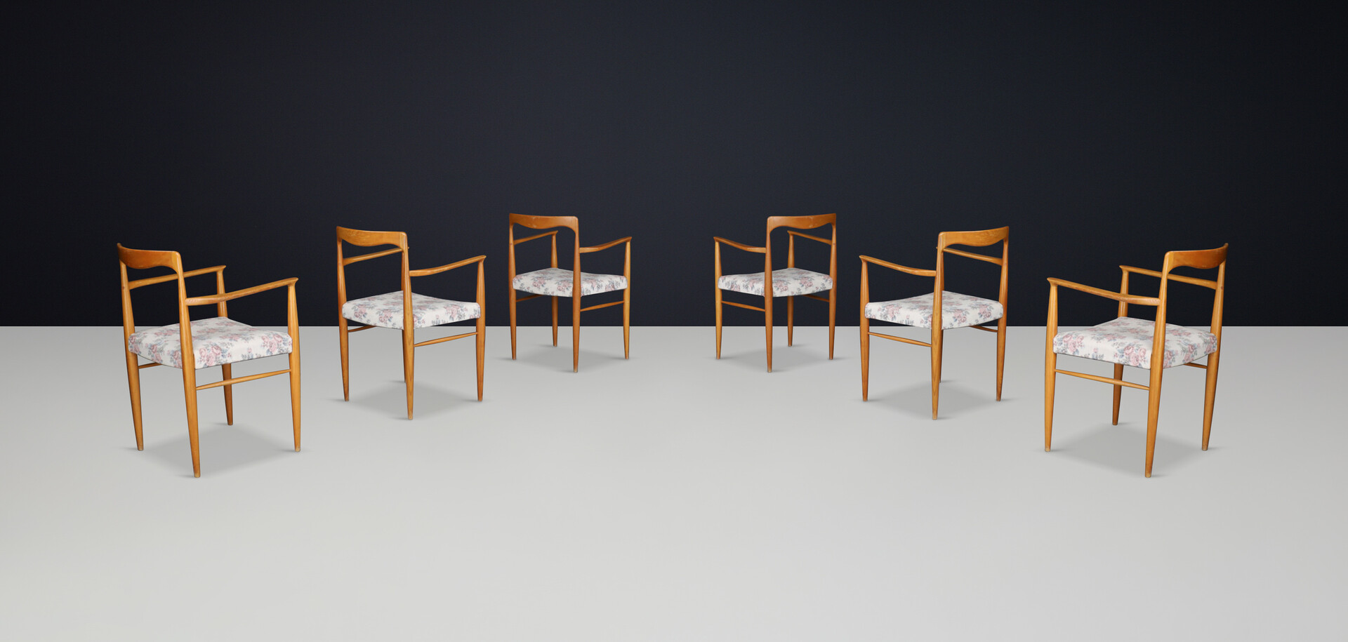 Scandinavian modern Dining room chairs by Sedláček & Vyčítal, Czechoslovakia, 1970s Late-20th century