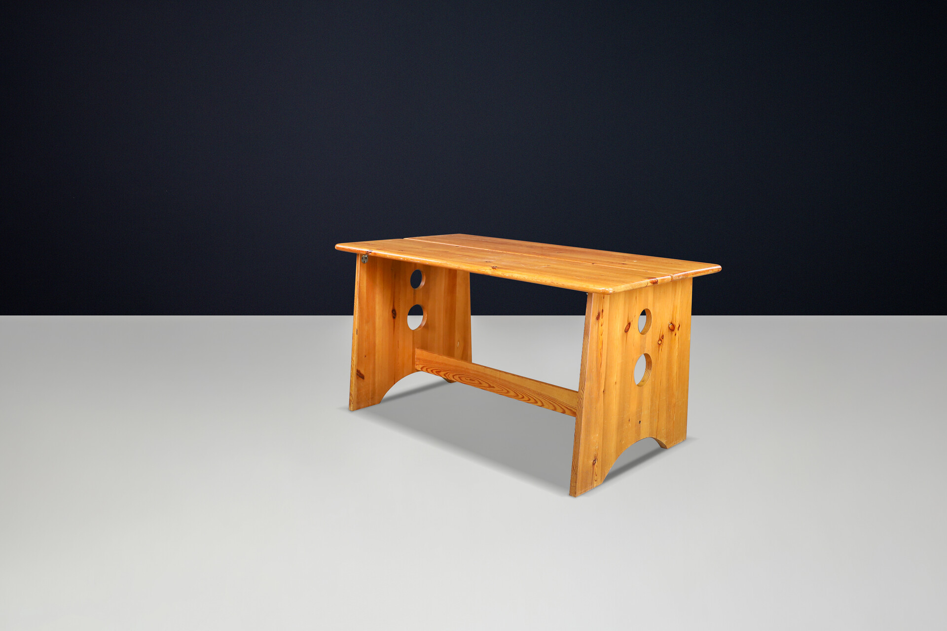 Scandinavian modern Gilbert Marklund Pine Table & Benches for Furusnickarn, Sweden 1970s Late-20th century