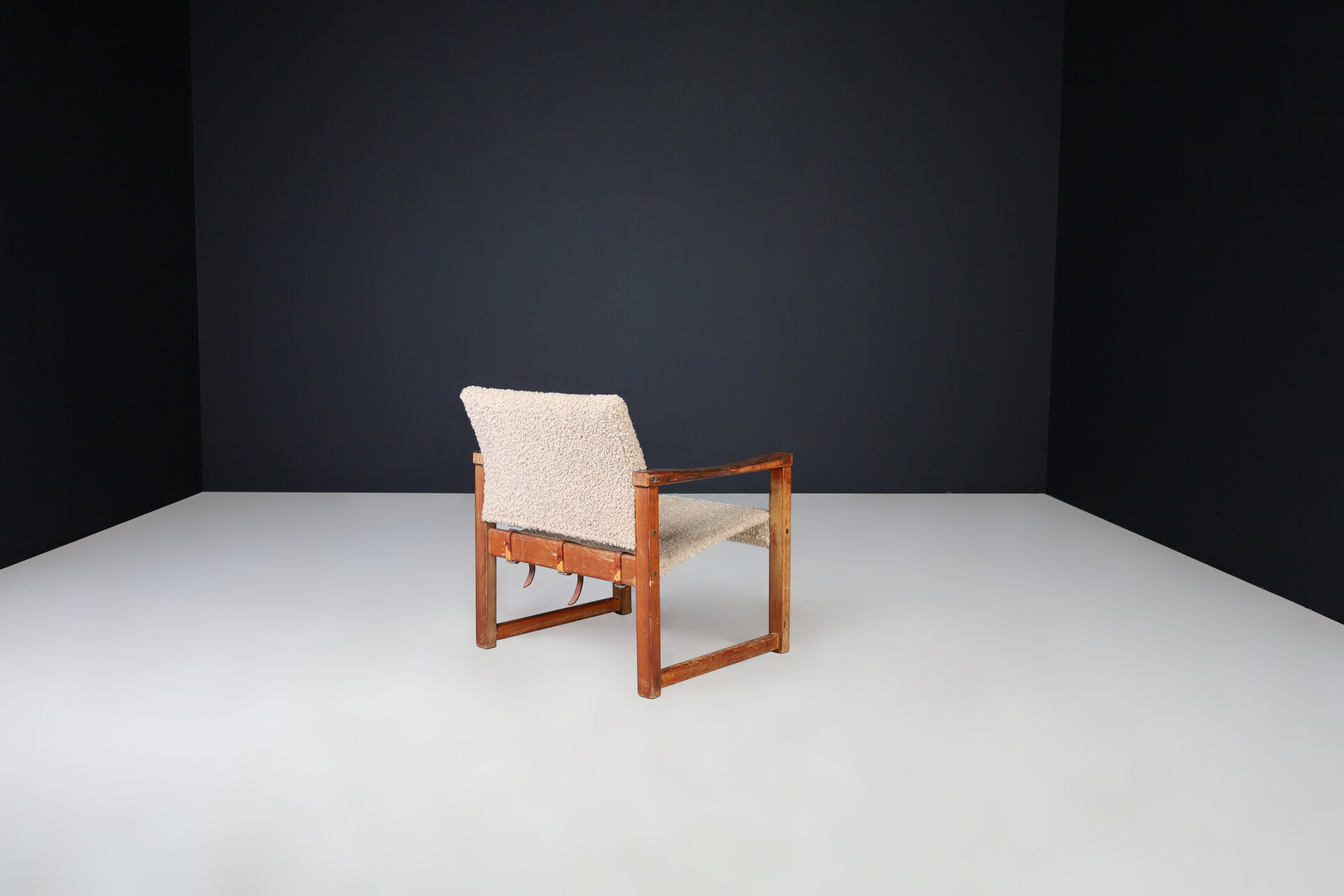 Scandinavian modern Karin Mobring for Ikea, Armchair “Diana” in New Teddy Upholstery , Sweden 1970s Late-20th century