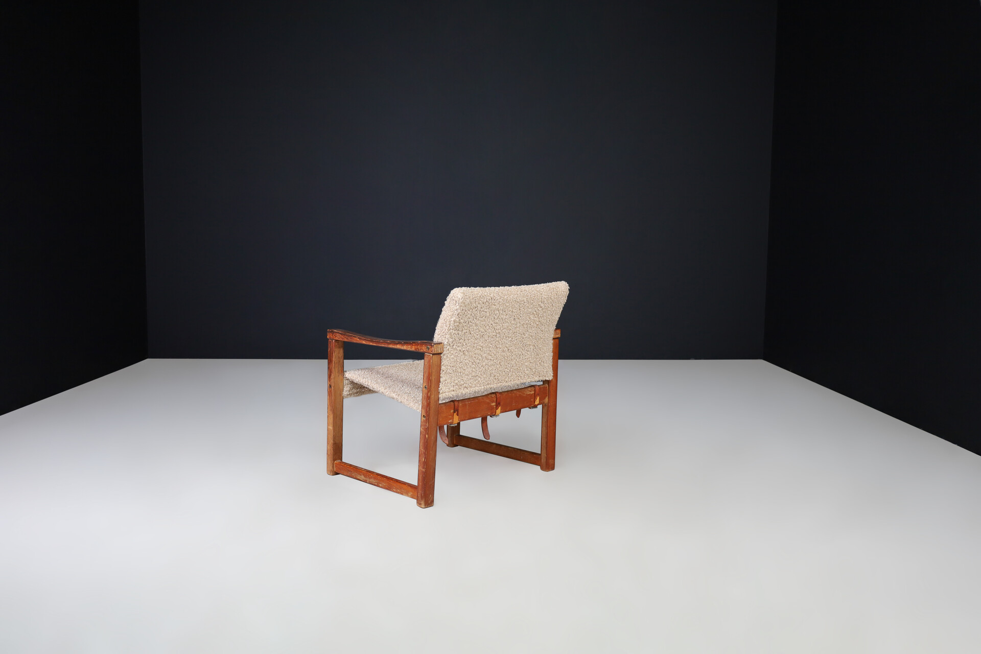 Scandinavian modern Karin Mobring for Ikea, Armchair “Diana” in New Teddy Upholstery , Sweden 1970s Late-20th century