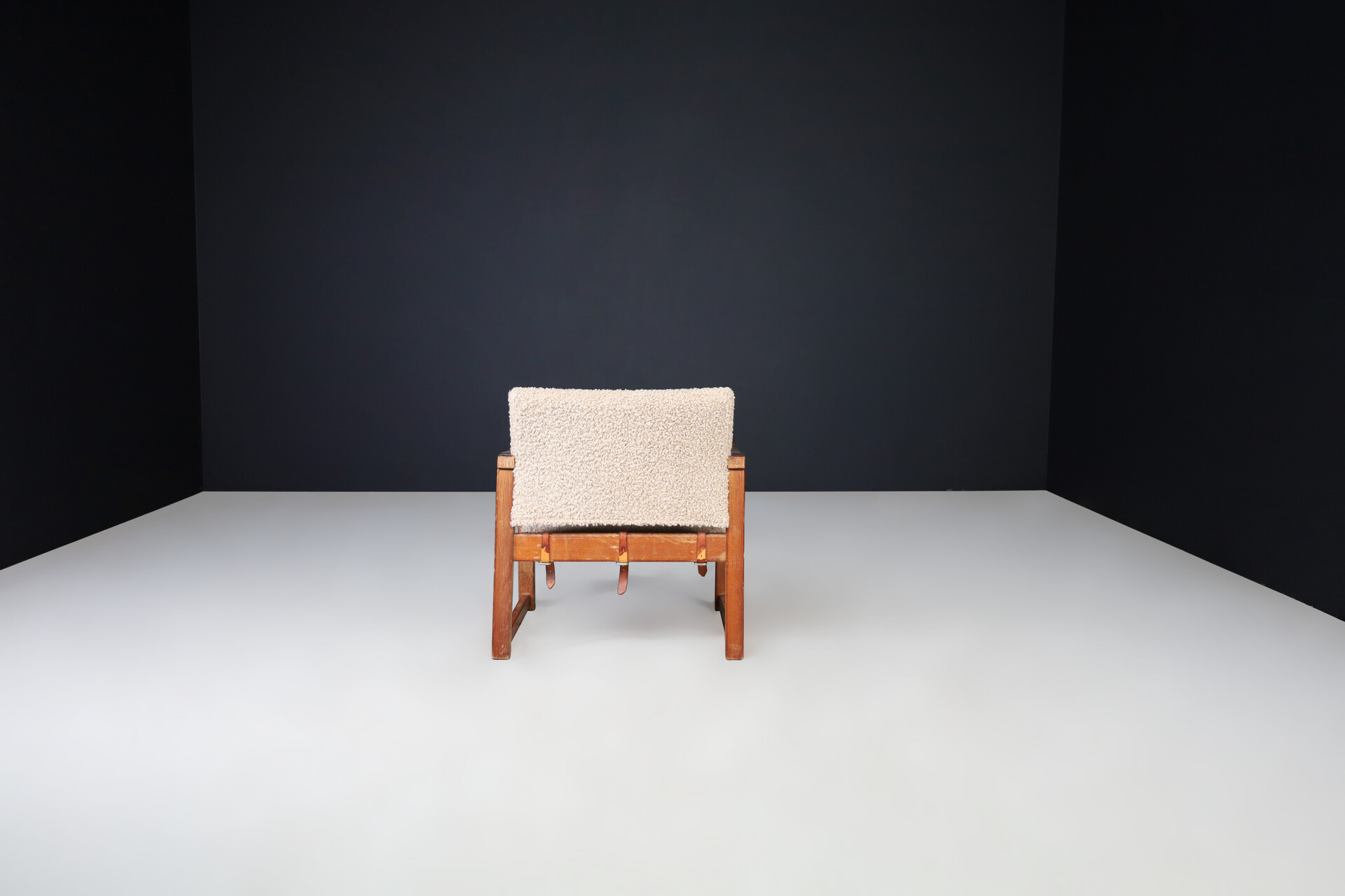 Scandinavian modern Karin Mobring for Ikea, Armchair “Diana” in New Teddy Upholstery , Sweden 1970s Late-20th century