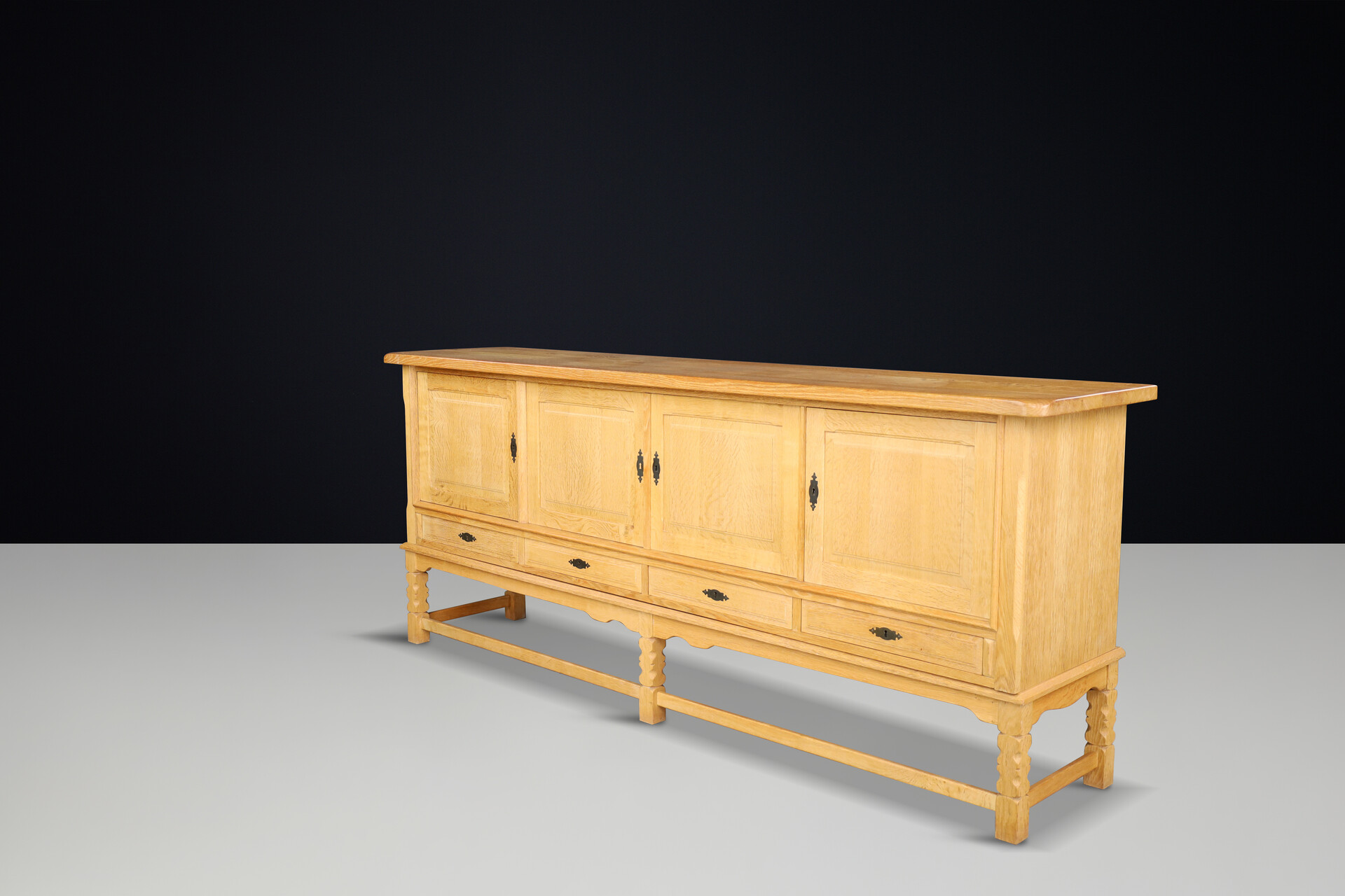 Scandinavian modern Oak Sideboard Henning Kjaernulf, Denmark, 1950s Mid-20th century