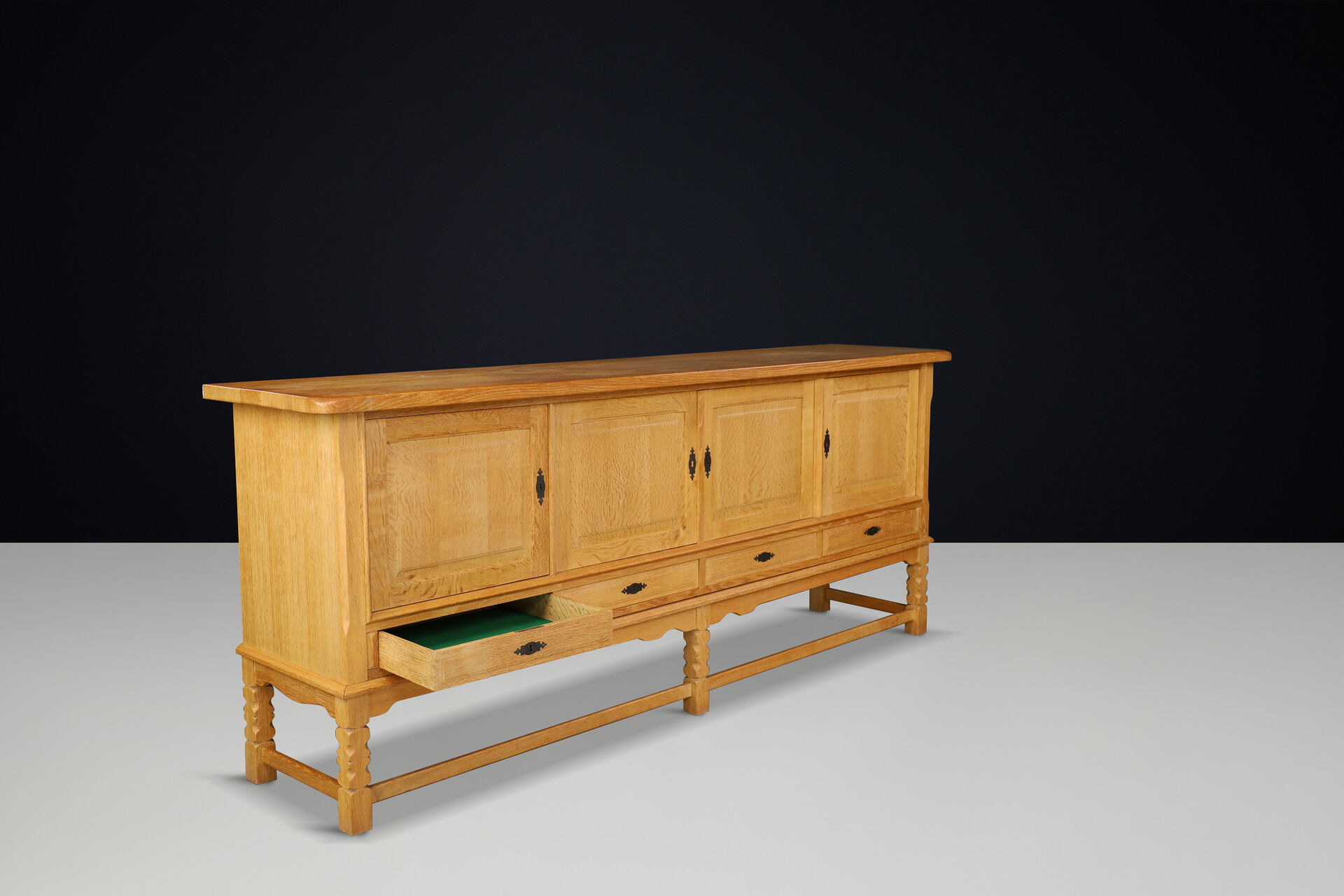 Scandinavian modern Oak Sideboard Henning Kjaernulf, Denmark, 1950s Mid-20th century