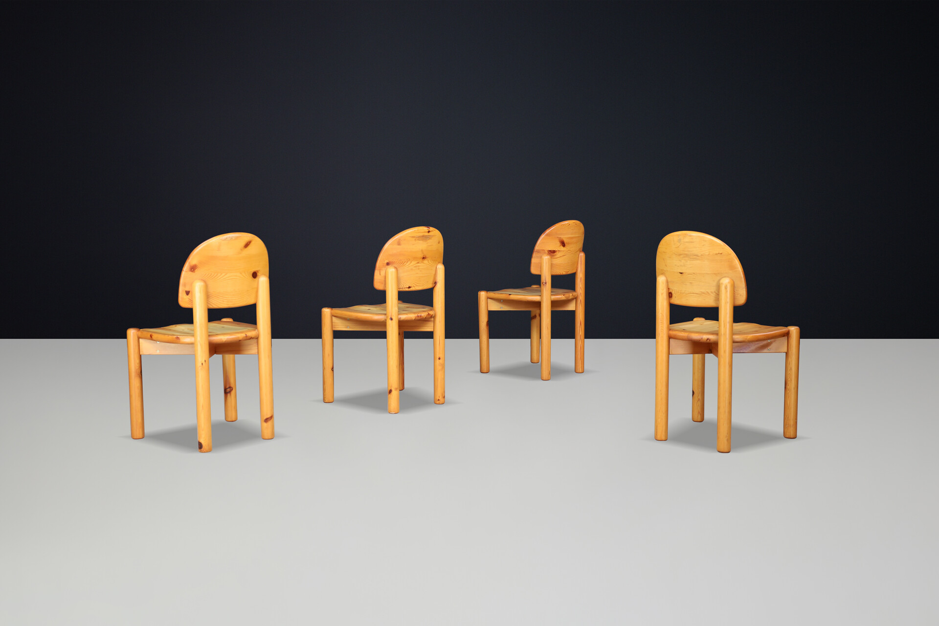 Scandinavian modern Rainer Daumiller for Hirtshals Sawmill set of four dining chairs, Denmark 1970 Mid-20th century