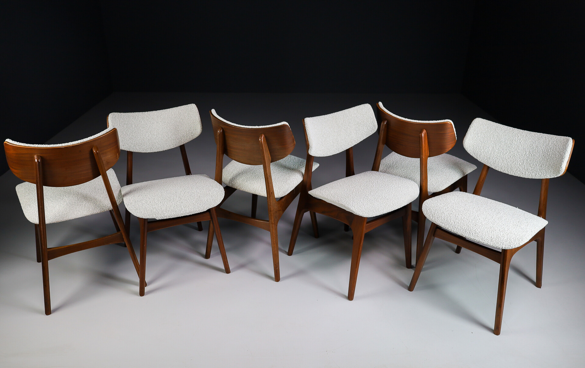 Scandinavian modern Set of Six Schionning and Elgaard Danish Teak