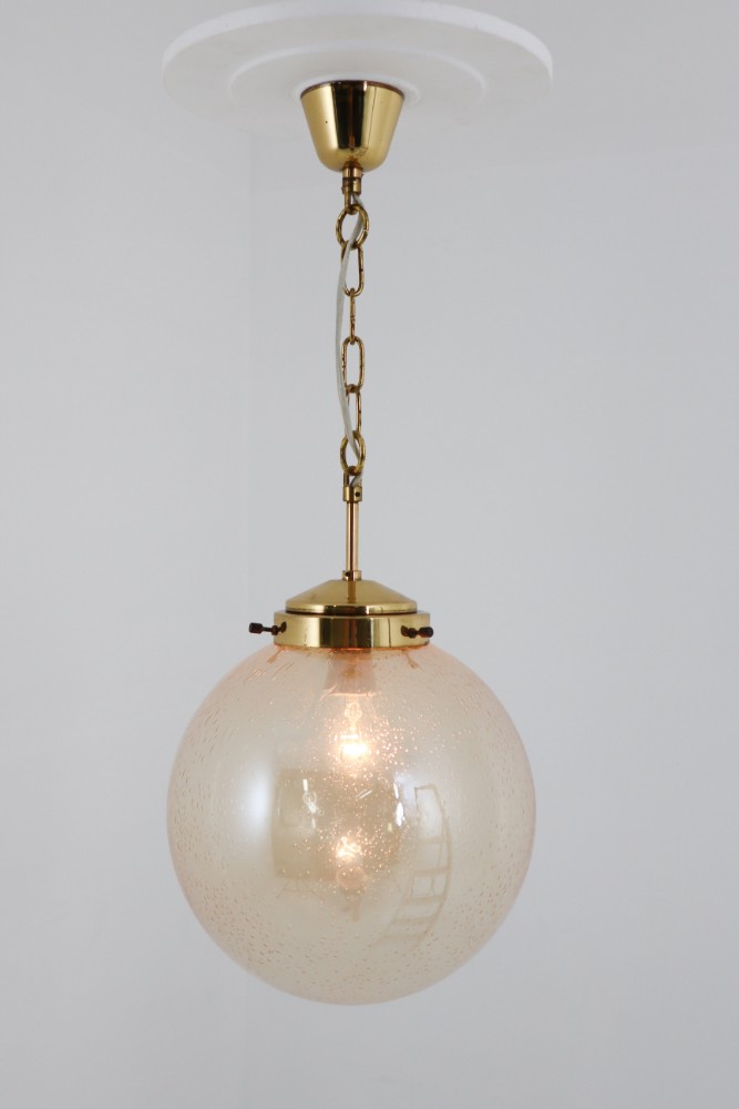 smoked glass globe pendant light