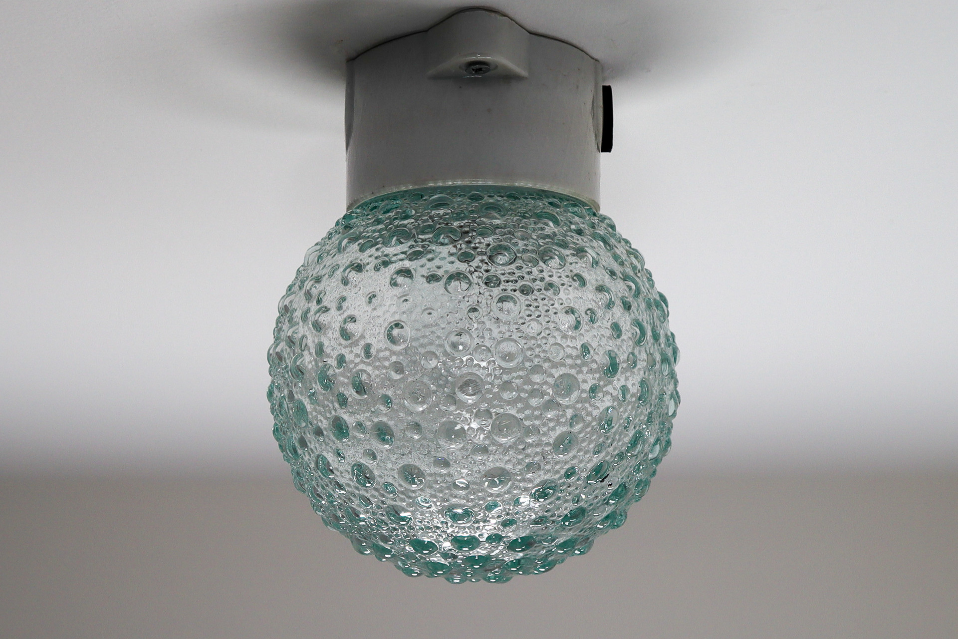 Vintage bubble store glass lamp